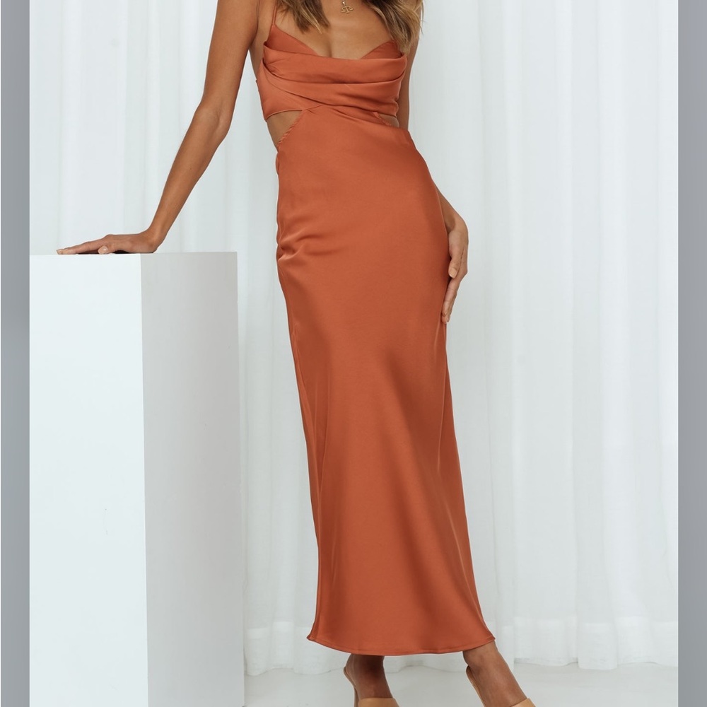 Hello Molly - ANGELS IN AMERICA MIDI DRESS RUST